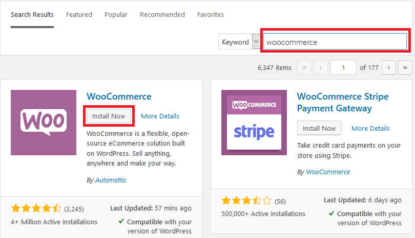 Install WooCommerce