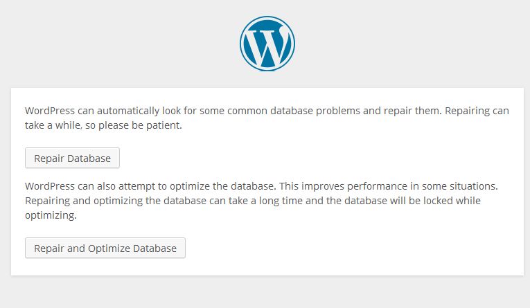 repair a corrupted wordpress database