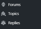 3 new menus for forum in WordPress dashboard