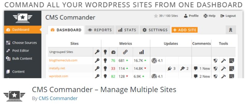 CMS Commander WordPress Multisite Management Plugin