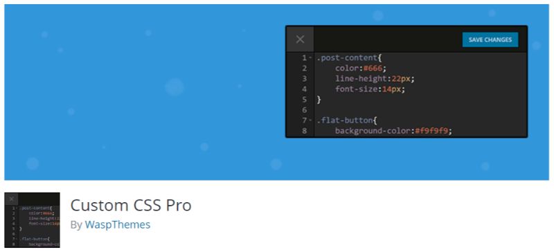 Custom CSS Pro plugin