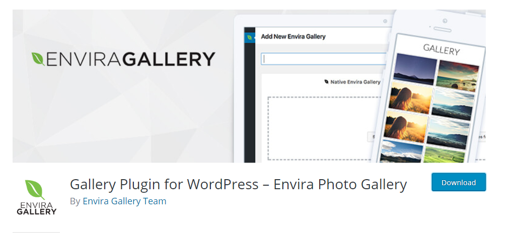 Envira Photo Gallery plugin lite