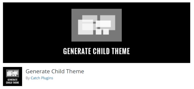 Generate Child Theme plugin