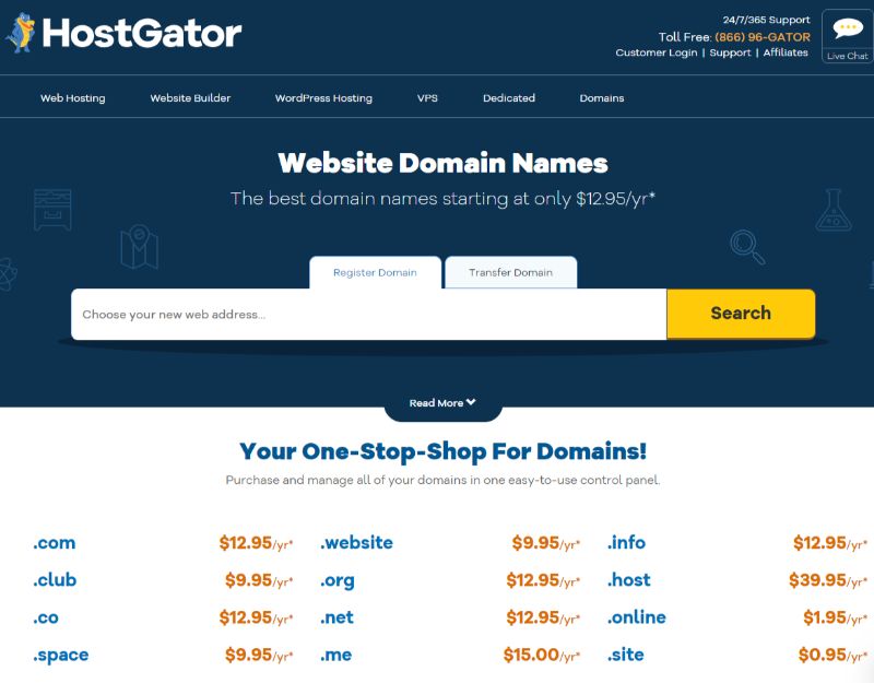 HostGator Domains