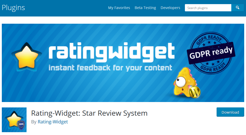 Rating Widget Star Review System