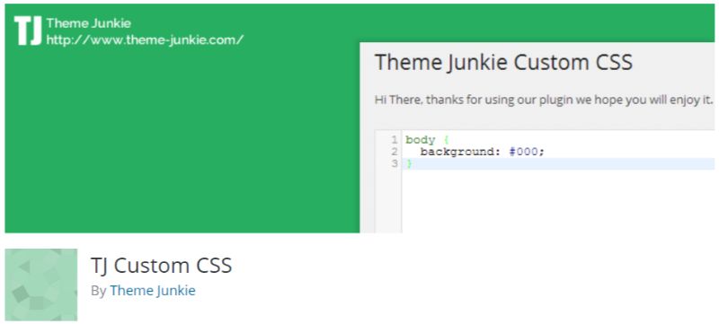 TJ Custom CSS plugin