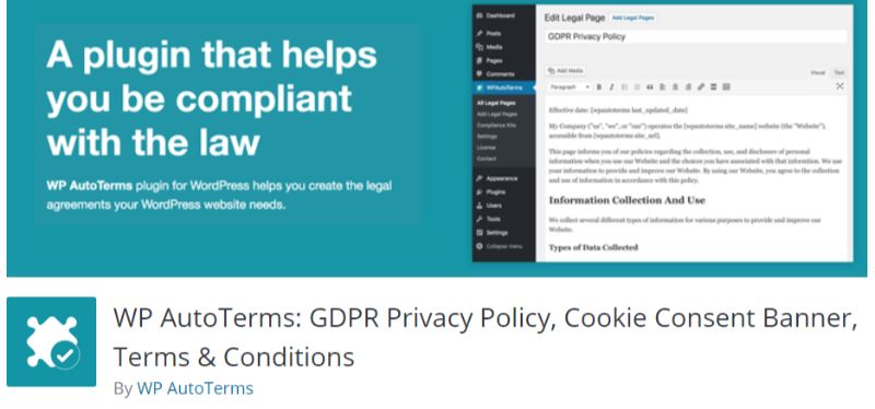 WP AutoTerms WordPress GDPR plugin