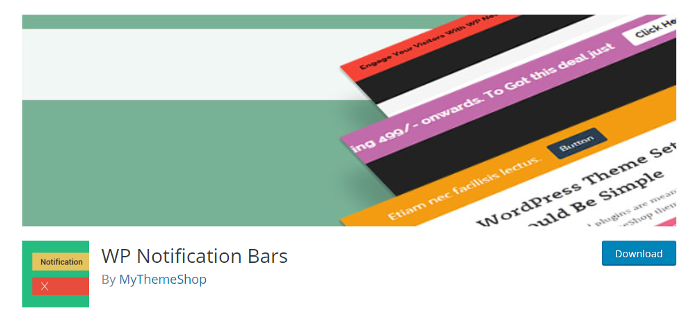 Plugin notifications. Notification Bar plugin for WORDPRESS. Notification Bar.