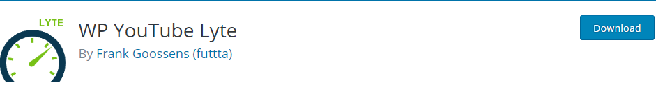 WP YouTube Lyte plugin
