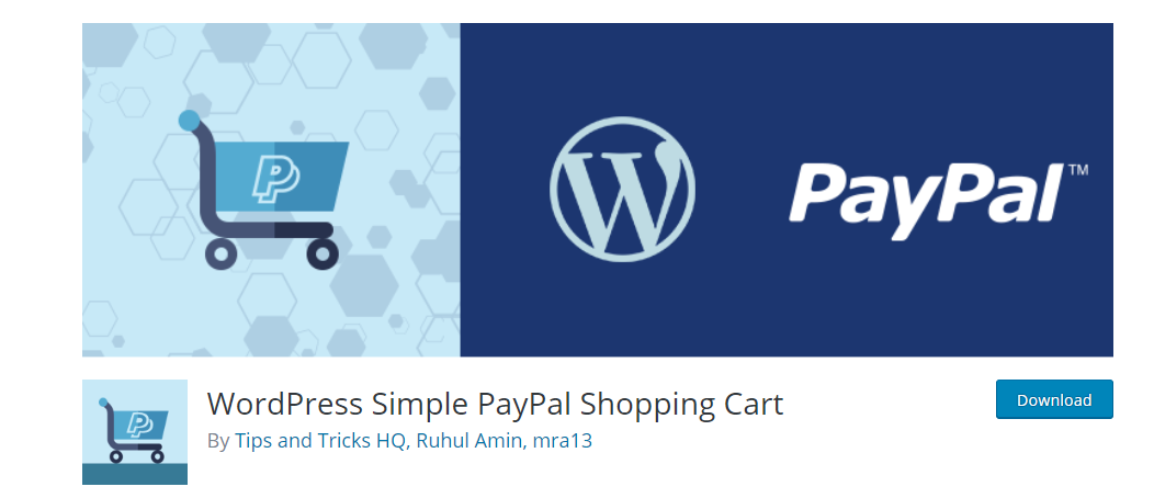 WordPress Simple PayPal Shopping Cart plugin