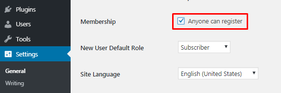 Allow anyone to register forum in WordPress