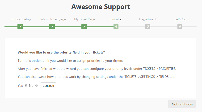 Configure ticket priorities