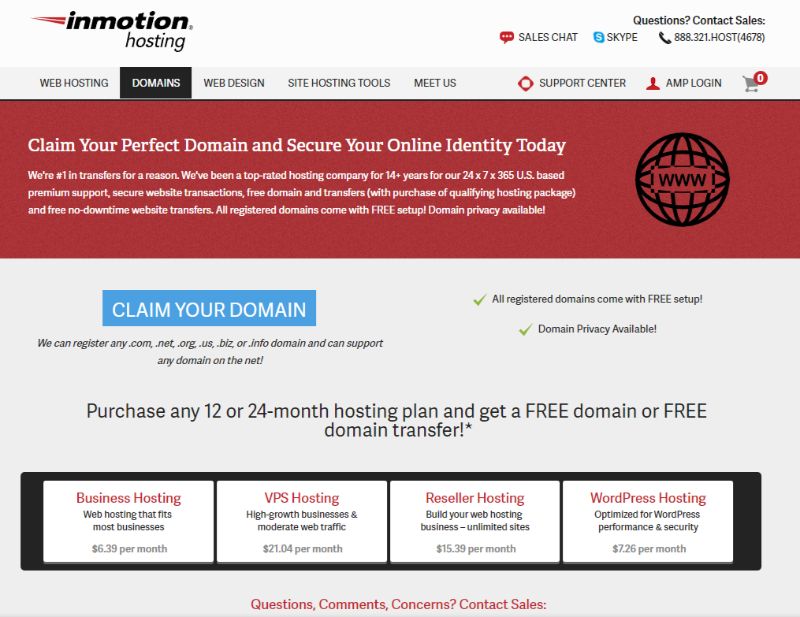 Inmotion hosting domain