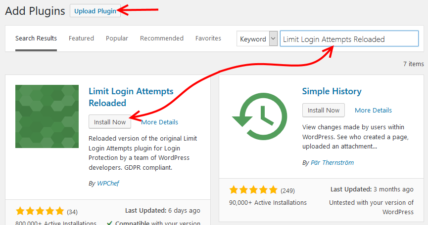 Install Limit Login Attempts Reloaded plugin