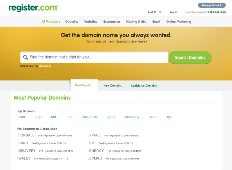 Register.com domain