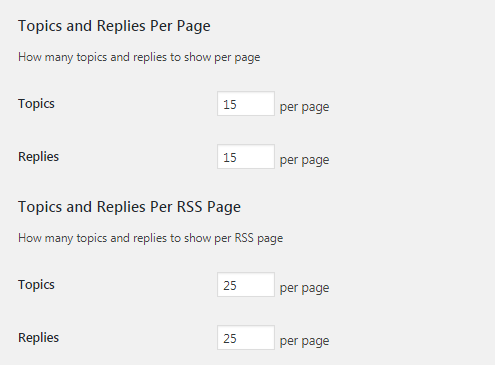 Set topics and replies numbers