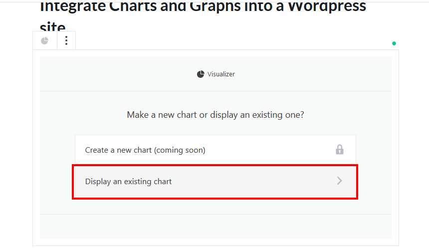 Display an existing chart