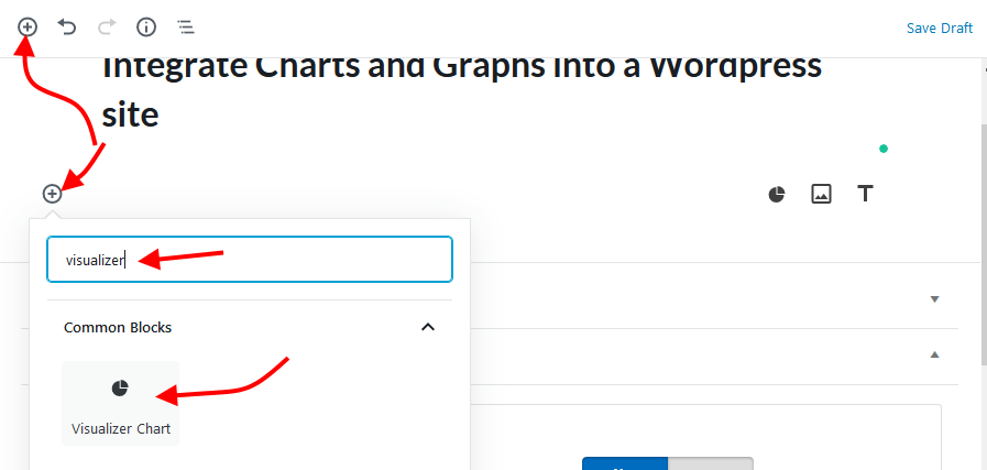 Visualizer add chart block