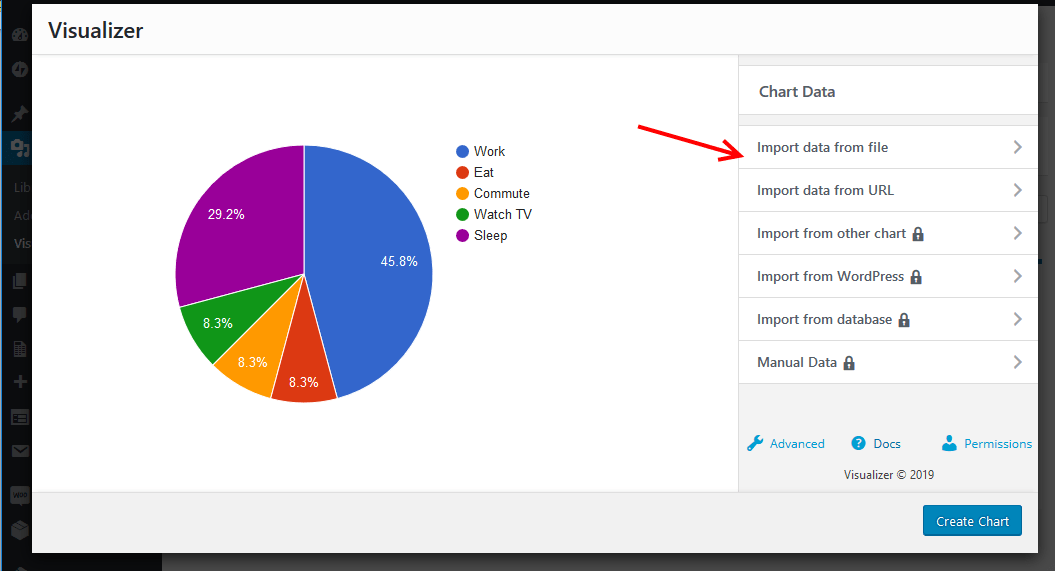 Visualizer import data from url or file