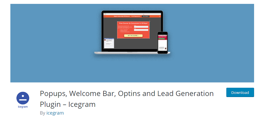 WP popup plugin by Icegram