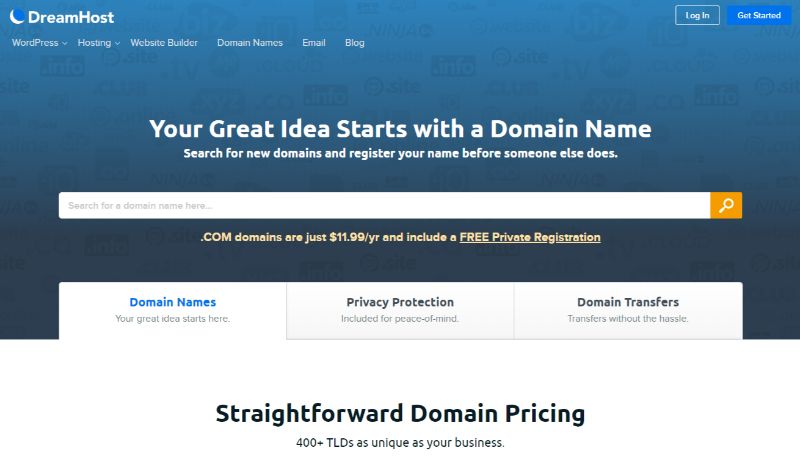DreamHost domains