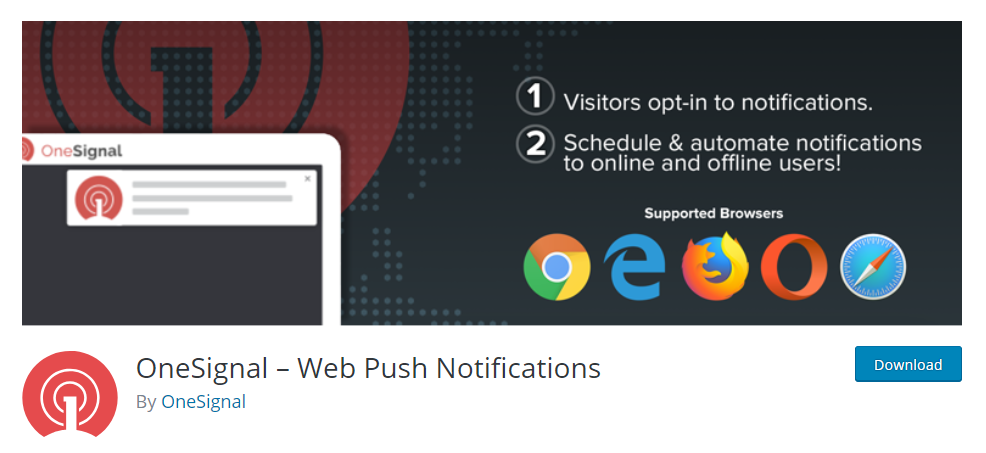 OneSignal Web Push Notification plugin