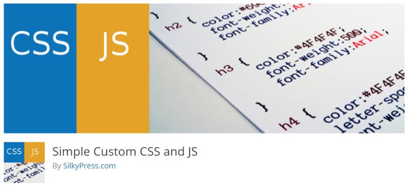 Simple Custom CSS and JS plugin