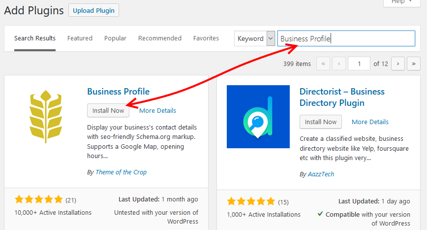 Add business profile plugin