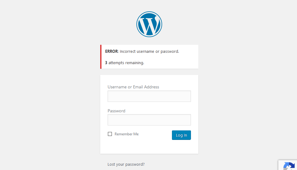 WordPress limit logins