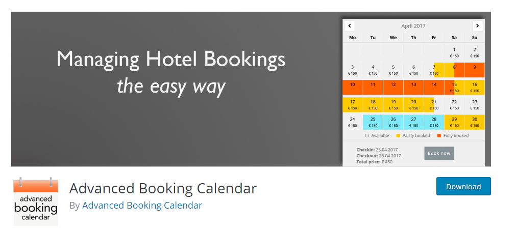 Advanced Booking Calendar wp plugin