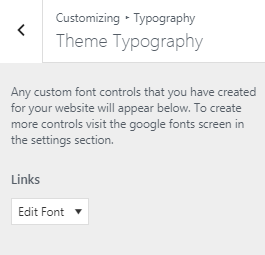 Custom font seletor customization