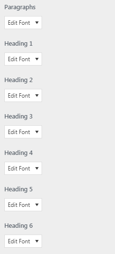 Font customization options