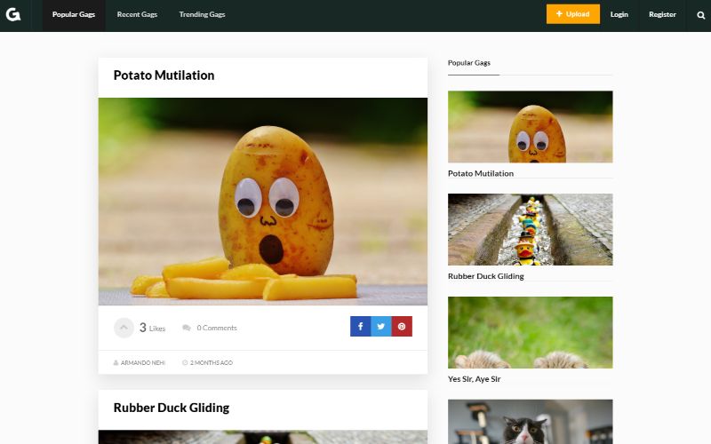 Gags WordPress video theme