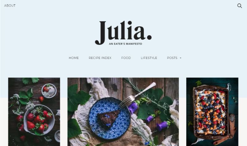 Julia WordPress food theme