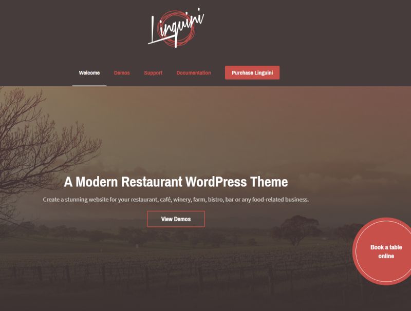 Linguini WordPress Restaurant Theme