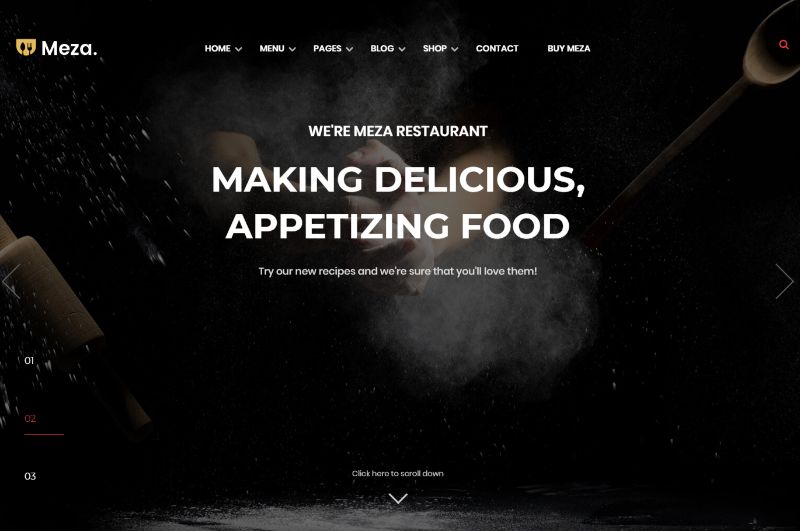 Meza WordPress Restaurant Theme