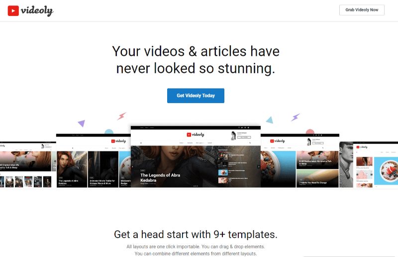 Videoly WordPress video theme