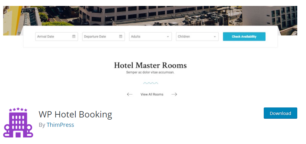 WP Hotel Booking plugin
