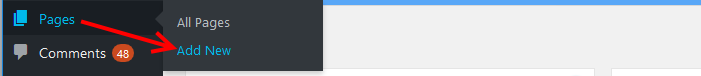 Add New Page in WordPress