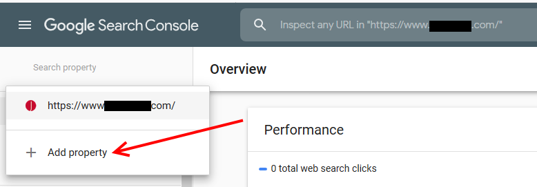 Add Property in Google Console