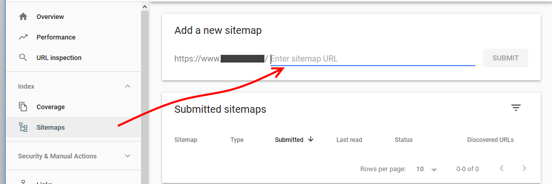 Google Console Sitemap