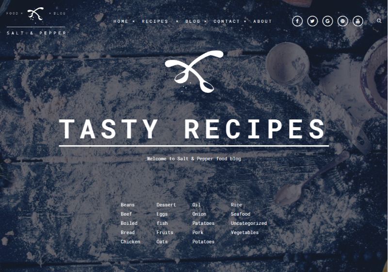 Salt Pepper WordPress food theme