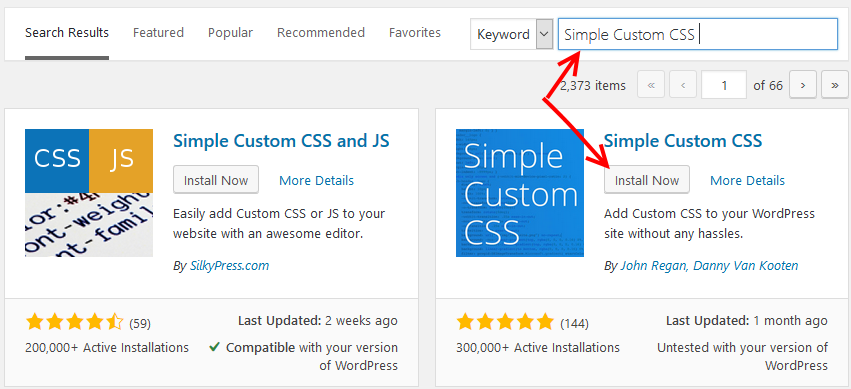 Install Simple CSS WP Plugin