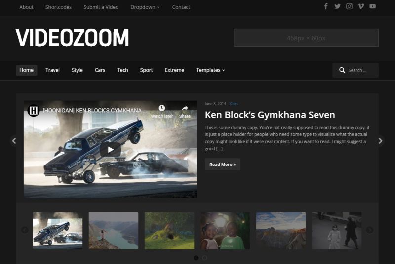 Videozoom WordPress video theme