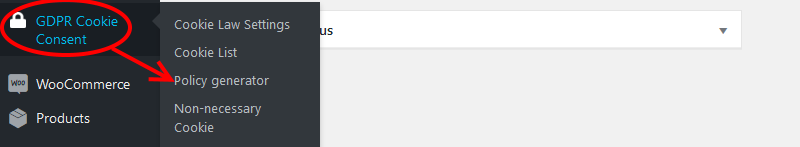 GDPR Cookie Consent Plugin Policy Generator