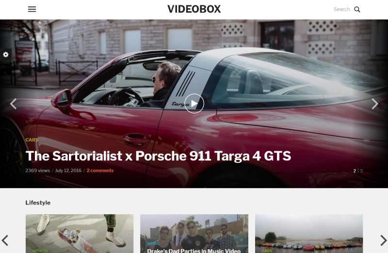 Videobox wordpress video theme