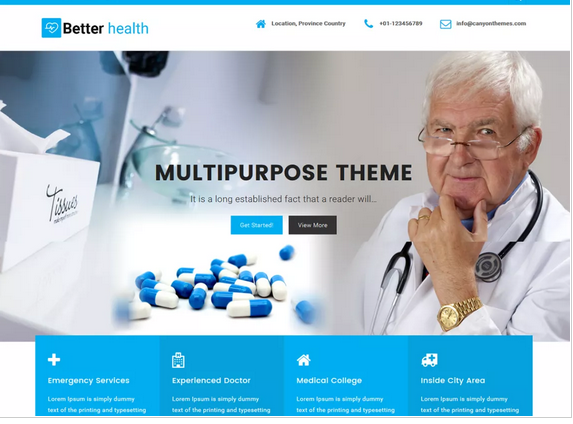 Better Health WordPress medical theme