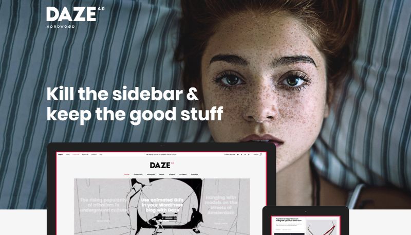 Daze portfolio WordPress theme