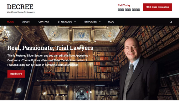 Decree lawyer WordPress theme