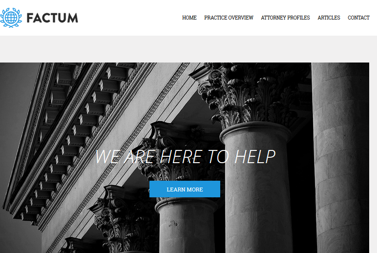 Factum lawyer WordPress theme